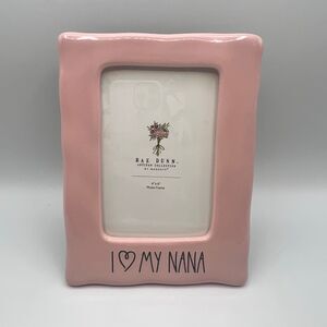 NWOT Rae Dunn I LOVE MY NANA Pink 4X6 Vertical Photo Frame